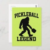 Pickleball Legend Funny Bigfoot Postkarte (Vorne/Hinten)