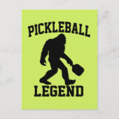 Pickleball Legend Funny Bigfoot Postkarte (Vorderseite)