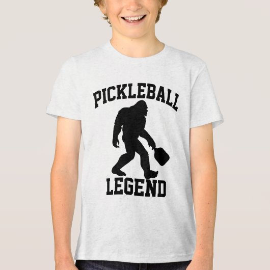 Pickleball Legend Funny Bigfoot Tri-Blend Shirt (Vorderseite)