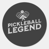 Pickleball Legend Funny Pickle Ball Lover Runder Aufkleber (Vorderseite)