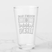 Pickleball Legend Personalisierter Name Glas (Rückseite)