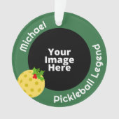 Pickleball Legend Personalized Photo Christmas Ornament (Vorderseite)