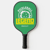 Pickleball Legend Typografy Personalisiert Name Pickleball Schläger (Rückseite)