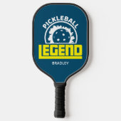 Pickleball Legend Typografy Personalisiert Name Pickleball Schläger (Rückseite)
