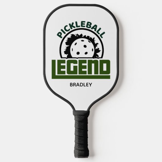 Pickleball Legend Typografy Personalisiert Name Schläger (Vorderseite)