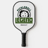 Pickleball Legend Typografy Personalisiert Name Schläger (Rückseite)