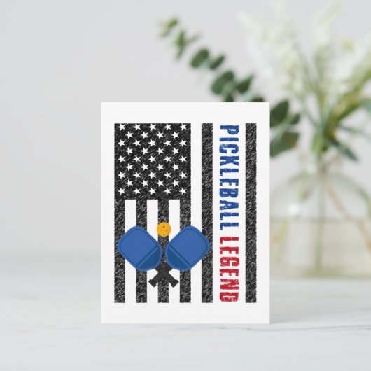 Pickleball Legend USA Postkarte (Stehend Vorderseite)