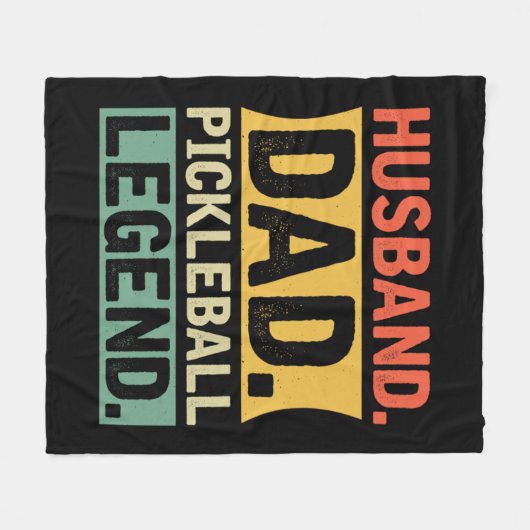 Pickleball-Legende 3 Fleecedecke (Vorderseite (Horizontal))