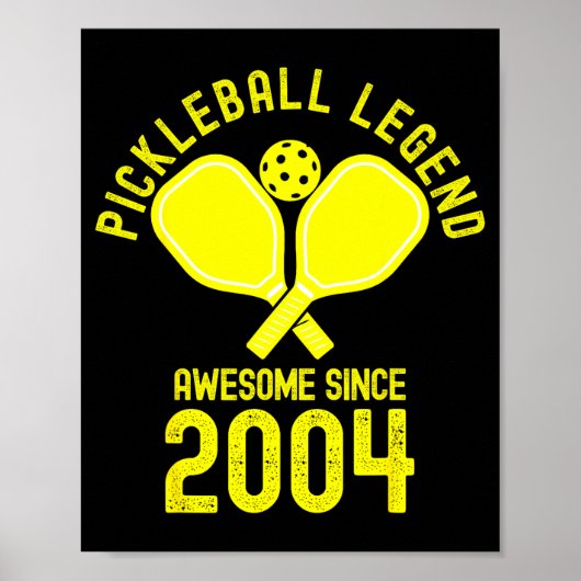 Pickleball-Legende großartig seit 2004 Retro 22. Poster (Vorne)