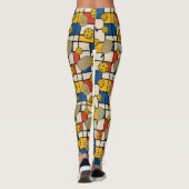 Pickleball Leggings Piet Mondrian Muster (Rückseite)
