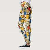 Pickleball Leggings Piet Mondrian Muster (Links)