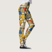 Pickleball Leggings Piet Mondrian Muster (Rechts)