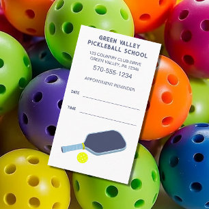 Pickleball-Lektion Court Zeit Erinnerung Visitenkarte