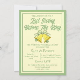 Pickleball Letzte Swing vor dem Ring-Sage-Foto Einladung