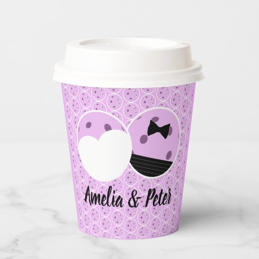 Pickleball Letzte Swing vor der Ring-Hochzeit Pappbecher (Vorderseite)