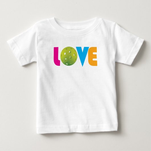 Pickleball-Liebe Baby T-shirt (Vorderseite)