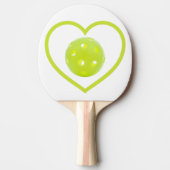 Pickleball-Liebe-Gelbpickball Tischtennis Schläger (Vorderseite)