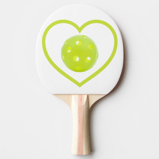 Pickleball-Liebe-Gelbpickball Tischtennis Schläger (Vorderseite)