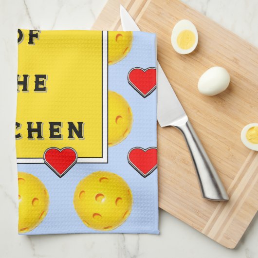 Pickleball-Liebe Geschirrtuch (Viertel Falte)