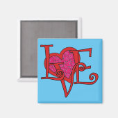 Pickleball-Liebe Magnet (Vorderseite/Rückseite)