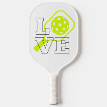 Pickleball-Liebe - Neon Paddle und Ball Design