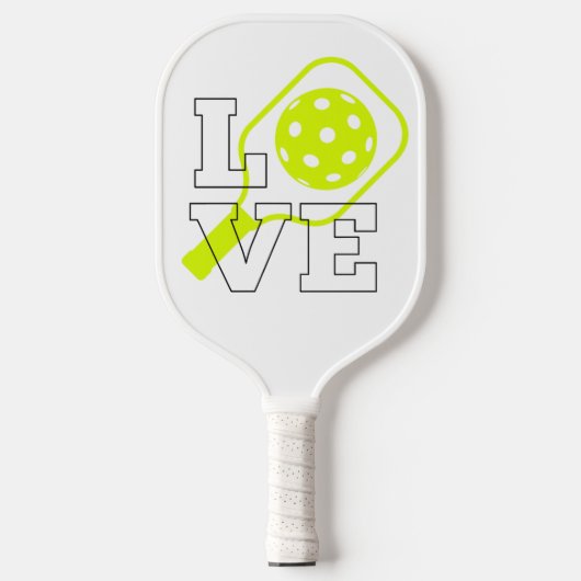 Pickleball-Liebe - Neon Paddle und Ball Design (Vorderseite)