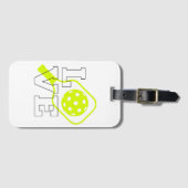 Pickleball-Liebe - Neon Paddle und Ball Design Gepäckanhänger (Vorderseite (Horizontal))