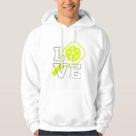 Pickleball-Liebe - Neon Paddle und Ball Design Hoodie