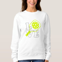 Pickleball-Liebe - Neon Paddle und Ball Design Sweatshirt