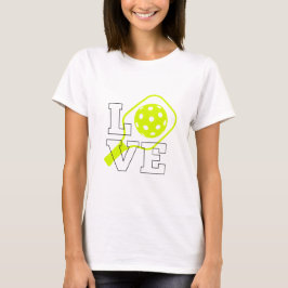 Pickleball-Liebe - Neon Paddle und Ball Design T-Shirt
