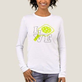 Pickleball-Liebe - Neon Paddle und Ball Design Tri-Blend Shirt