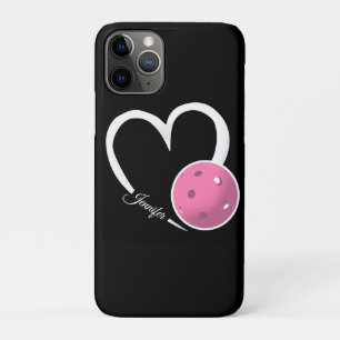 Pickleball-Liebe Personalisiert Weiß und Rosa Ball Case-Mate iPhone Hülle