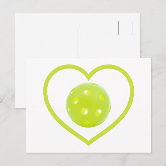 Pickleball-Liebe Postkarte (Vorne/Hinten)