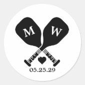 Pickleball-Liebe Runder Aufkleber (Vorderseite)