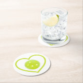 Pickleball-Liebe Runder Pappuntersetzer (Vor Ort)
