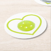 Pickleball-Liebe Runder Pappuntersetzer (Angewinkelt)