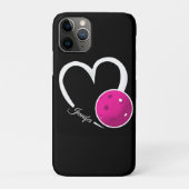 Pickleball Liebe Weißes Herz Magenta Pickleball Case-Mate iPhone Hülle (Rückseite)