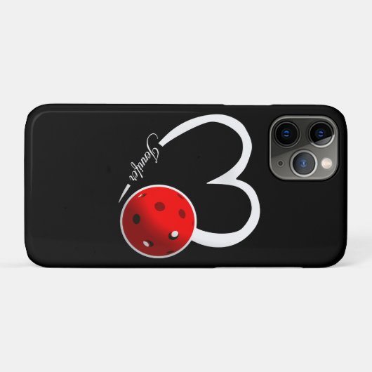 Pickleball-Liebe Weißes Herz - Rotes Pickleball Case-Mate iPhone Hülle (Rückseite (Horizontal))