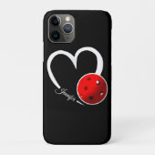 Pickleball-Liebe Weißes Herz - Rotes Pickleball Case-Mate iPhone Hülle (Rückseite)