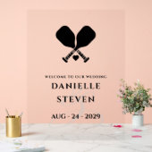 Pickleball-Liebe Willkommen Acrylschild (Hochzeit)