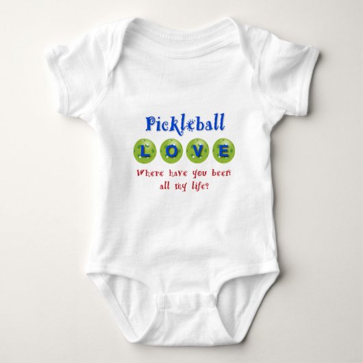 Pickleball Liebe...Wo warst du mein ganzes Leben l Baby Strampler (Vorderseite)