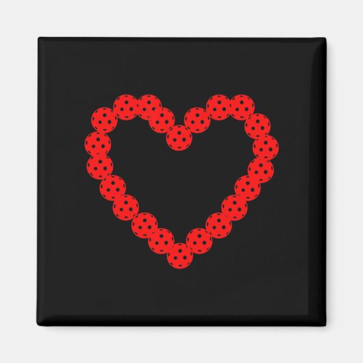 Pickleball-Liebesherz für Valentinstagsgeschenke B Magnet (Vorne)