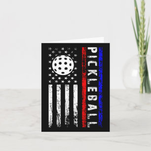 Pickleball Liebhaber 4. Juli American Flag Pickle Karte
