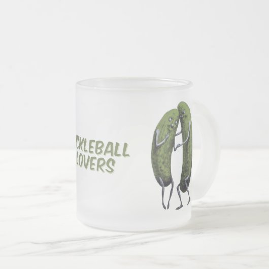 Pickleball Liebhaber! Mattglastasse (VorderseiteRechts)