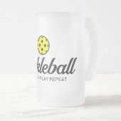 Pickleball Liebhaber von Glas Bierstein Geschenk f Mattglas Bierglas (VorderseiteRechts)