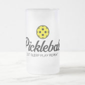 Pickleball Liebhaber von Glas Bierstein Geschenk f Mattglas Bierglas (Mittel)