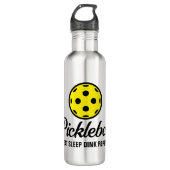 Pickleball Liebhaber Wasserflasche Geschenk essen Edelstahlflasche (Vorderseite)