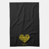 Pickleball Life Word Art Typografie Personalisiert Geschirrtuch (Vertikal)