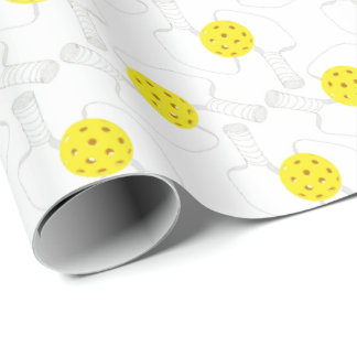Pickleball Line Art Wrapping Paper Geschenkpapier