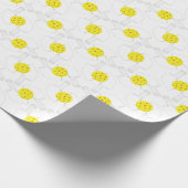 Pickleball-Linienkunst-Geschenkpapier Geschenkpapier (Ecke)